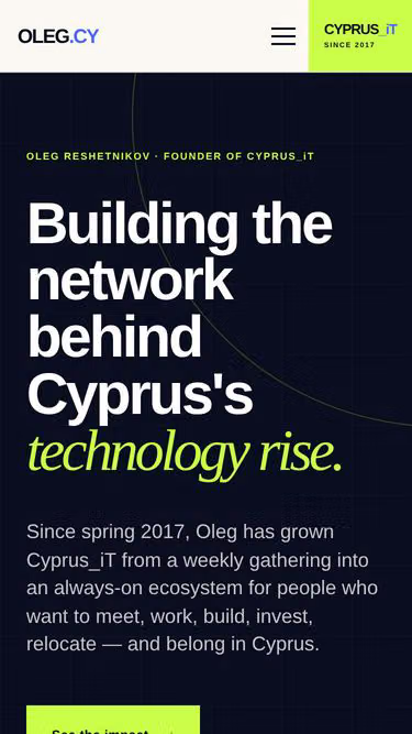 Screenshot of oleg.cy