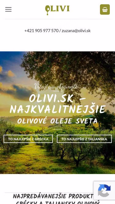 Screenshot of olivi.sk