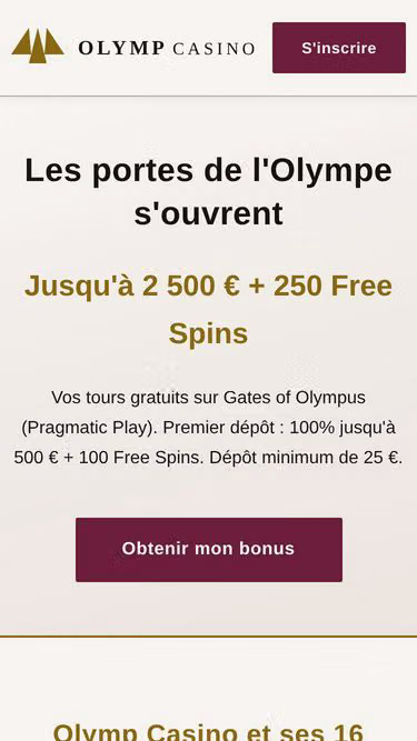 Screenshot of olymp-casino.fr