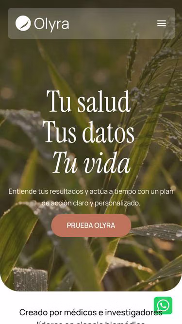 Screenshot of olyra.mx