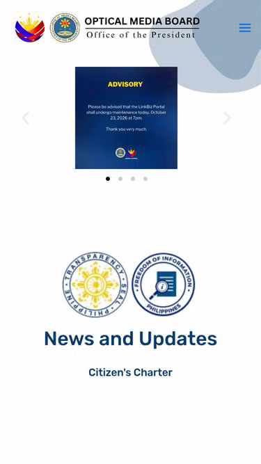 Screenshot of omb.gov.ph