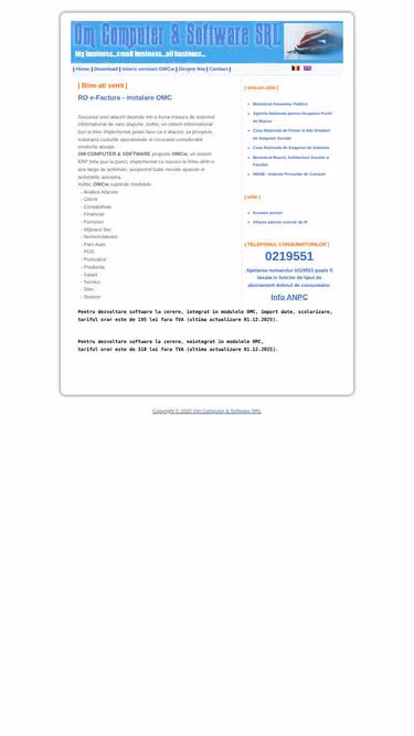 Screenshot of omc.ro