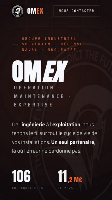 Screenshot of omex.fr
