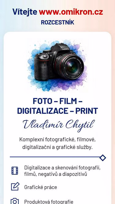 Screenshot of omikron.cz