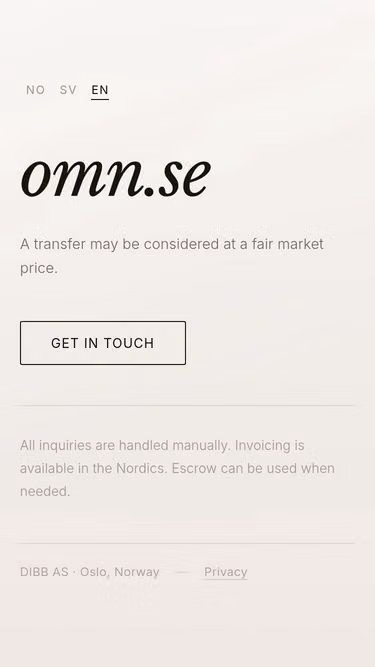Screenshot of omn.se