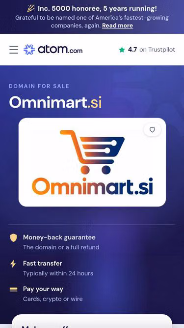 Screenshot of omnimart.si
