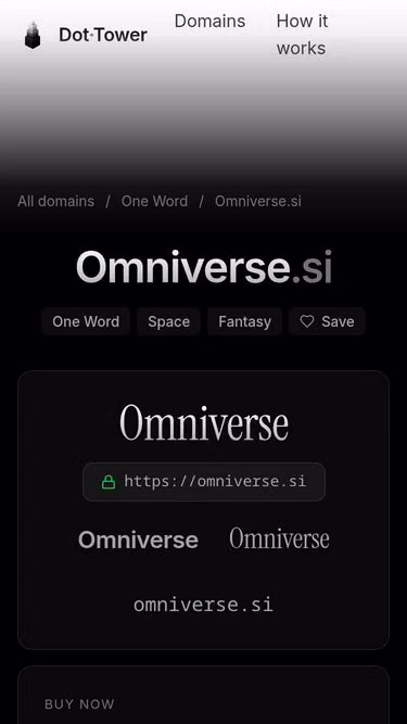 Screenshot of omniverse.si