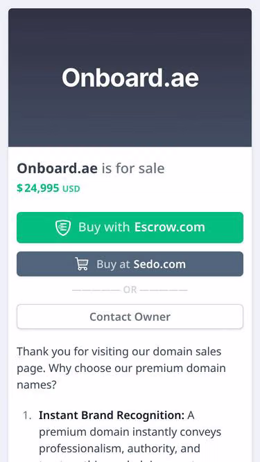 Screenshot of onboard.ae