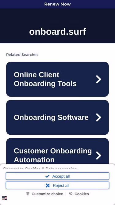 Screenshot of onboard.surf