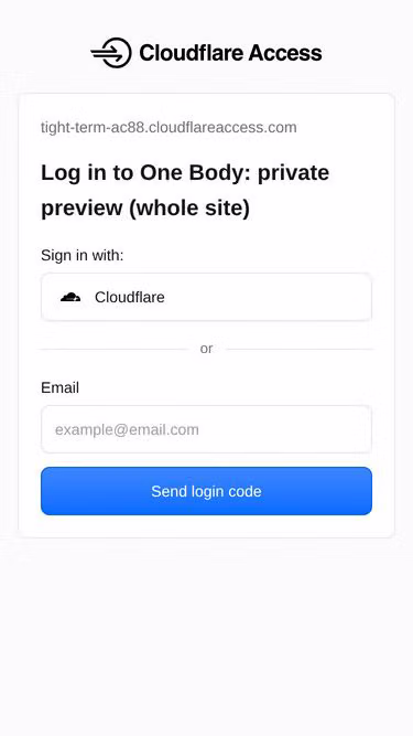 Screenshot of onebody.care