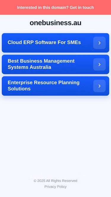 Screenshot of onebusiness.au