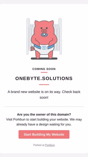 Screenshot of onebyte.solutions