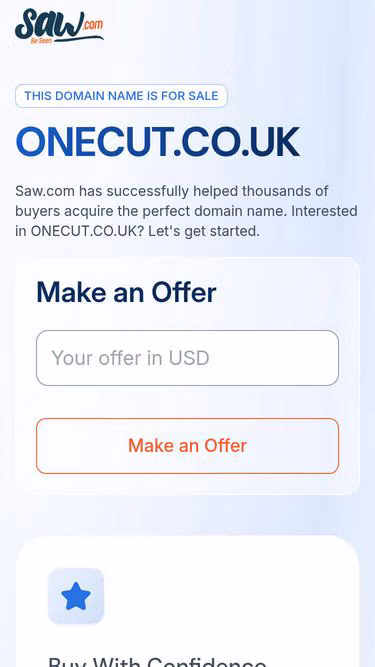Screenshot of onecut.co.uk