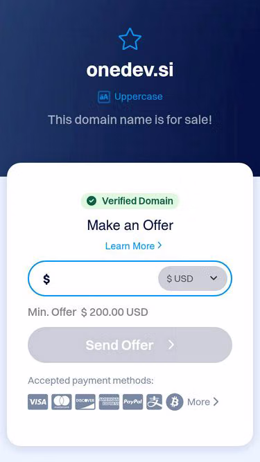 Screenshot of onedev.si