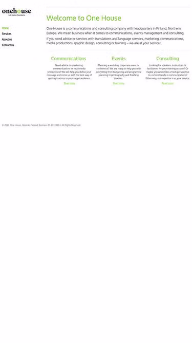 Screenshot of onehouse.fi