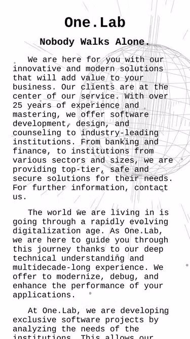 Screenshot of onelab.design