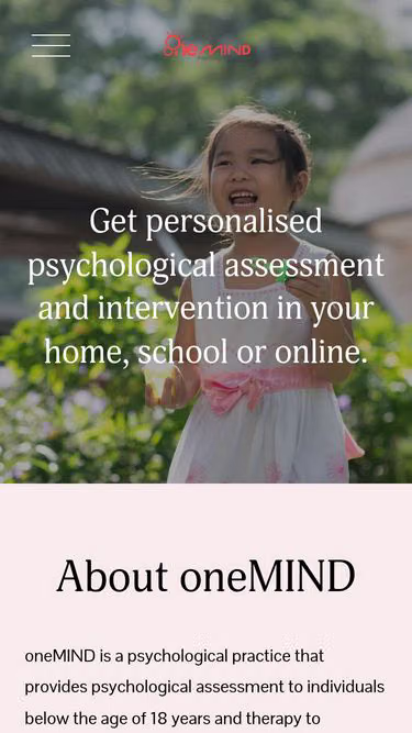 Screenshot of onemind.sg