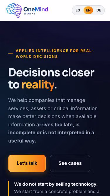 Screenshot of onemind.works