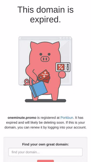 Screenshot of oneminute.promo