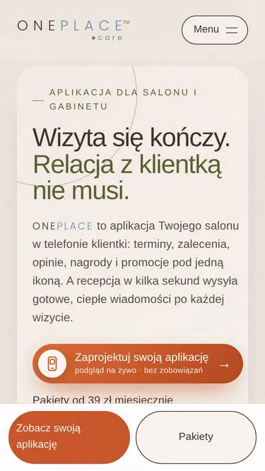 Screenshot of oneplace.beauty
