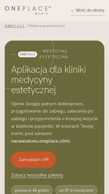 Screenshot of oneplace.clinic