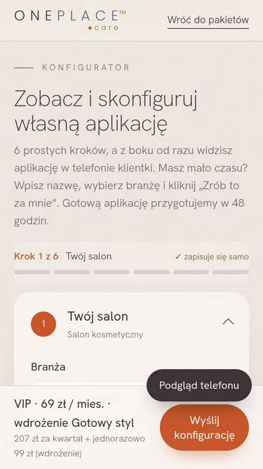 Screenshot of oneplace.contact