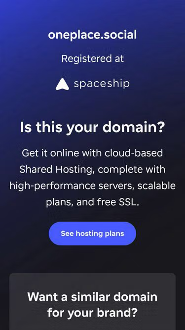 Screenshot of oneplace.social