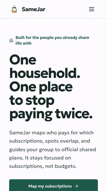 Screenshot of oneplan.family