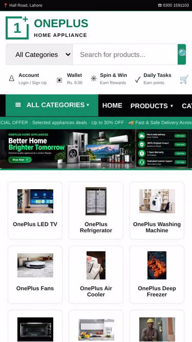 Screenshot of oneplus.net.pk