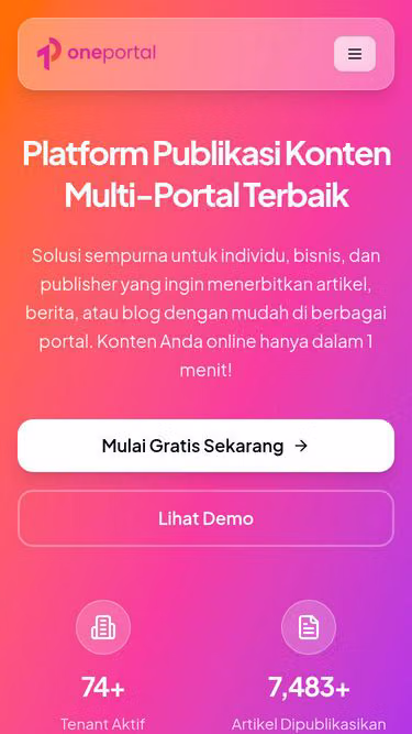 Screenshot of oneportal.id