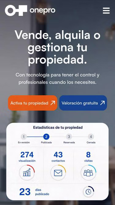 Screenshot of onepro.es