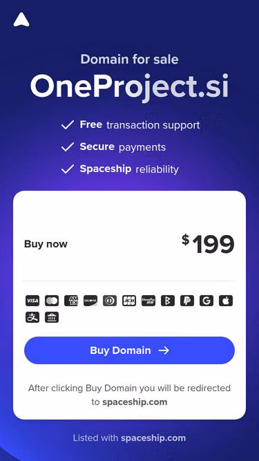 Screenshot of oneproject.si
