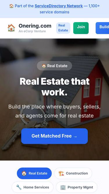 Screenshot of onering.com