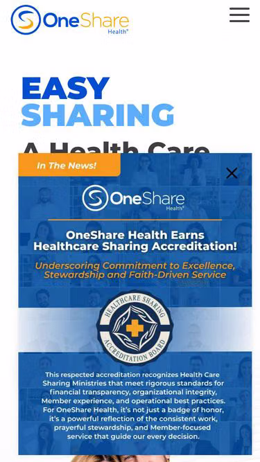 Screenshot of onesharehealth.site