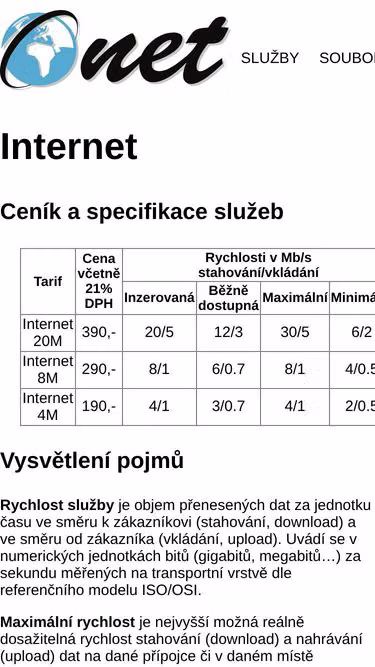 Screenshot of onet.cz