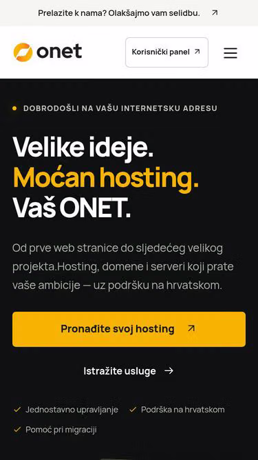 Screenshot of onet.hr