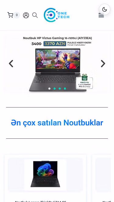 Screenshot of onetech.az