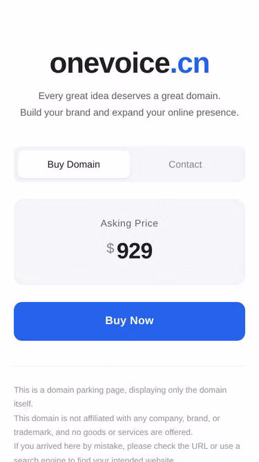 Screenshot of onevoice.cn