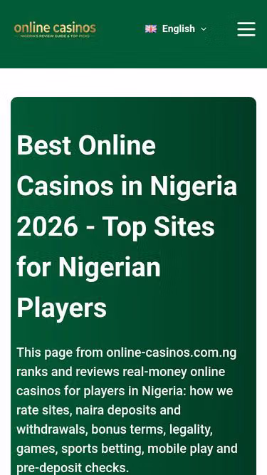 Screenshot of online-casinos.com.ng