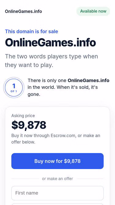 Screenshot of onlinegames.info