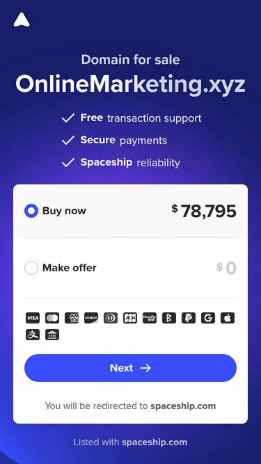 Screenshot of onlinemarketing.xyz