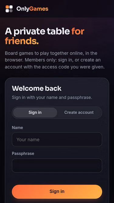 Screenshot of onlygames.dev