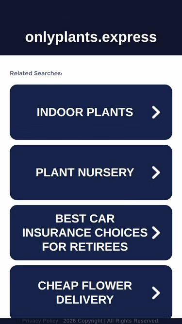 Screenshot of onlyplants.express