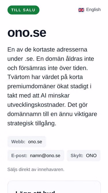 Screenshot of ono.se