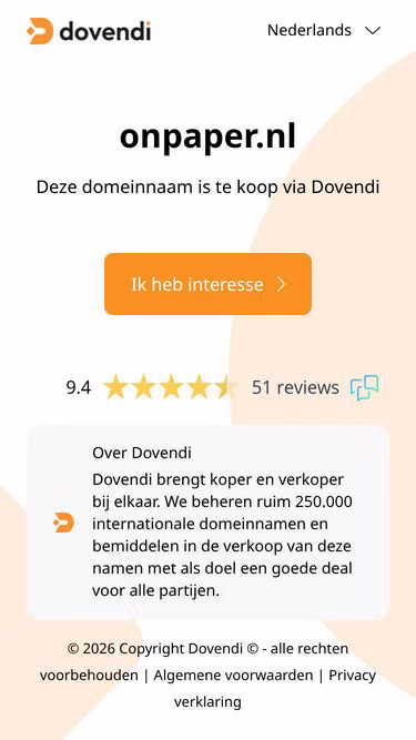 Screenshot of onpaper.nl