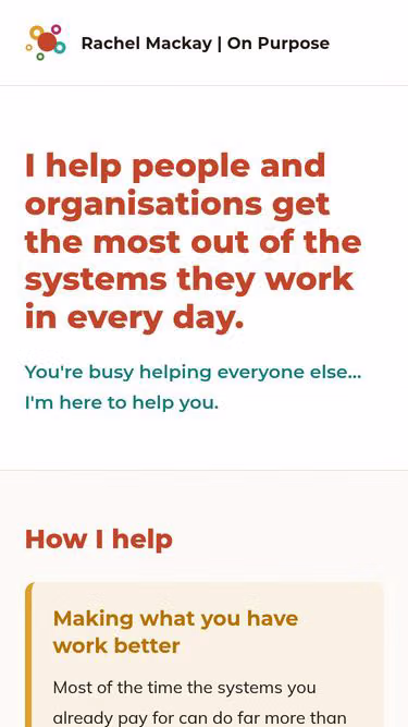 Screenshot of onpurpose.nz