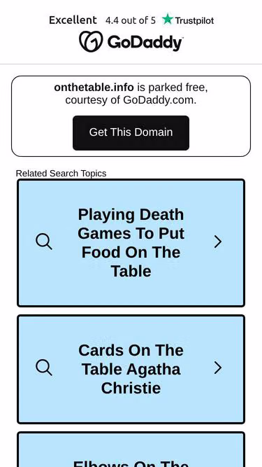 Screenshot of onthetable.info