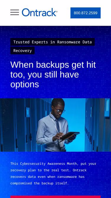 Screenshot of ontrack.us