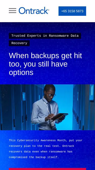 Screenshot of ontrackdatarecovery.sg