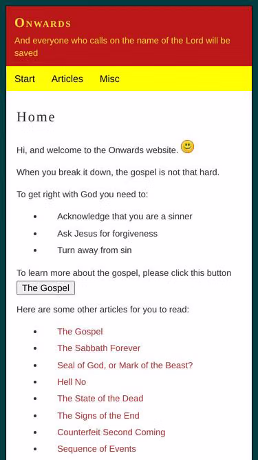 Screenshot of onwards.co.nz